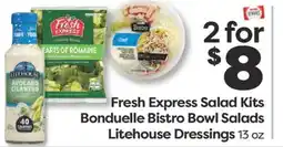 Weis Markets Fresh Express Salad Kits Bonduelle Bistro Bowl Salads Litehouse Dressings offer