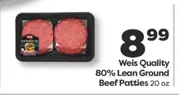 Weis Markets Weis Quality 80% Lean Ground Beef Patties offer
