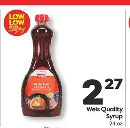 Weis Markets Weis Quality Syrup offer