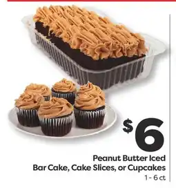 Weis Markets Peanut Butter Iced Bar Cake, Cake Slices, or Cupcakes offer