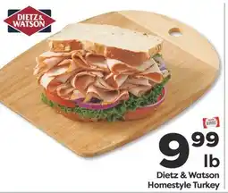 Weis Markets Dietz & Watson Homestyle Turkey offer