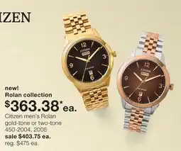 JC Penney Citizen men's Rolan gold-tone or two-tone offer