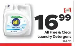 Weis Markets All Free & Clear Laundry Detergent offer