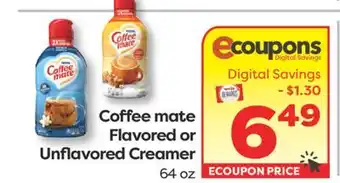 Weis Markets Coffee mate Flavored or Unflavored Creamer offer