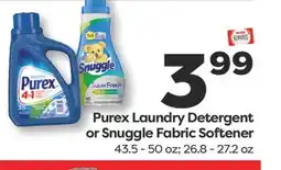 Weis Markets Purex Laundry Detergent or Snuggle Fabric Softener offer
