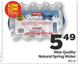 Weis Markets Weis Quality Natural Spring Water offer
