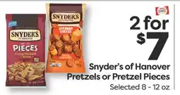 Weis Markets Snyder's of Hanover Pretzels or Pretzel Pieces offer