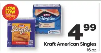 Weis Markets Kraft American Singles offer