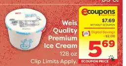 Weis Markets Weis Quality Premium Ice Cream offer