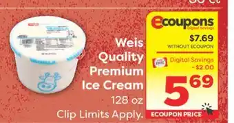 Weis Markets Weis Quality Premium Ice Cream offer