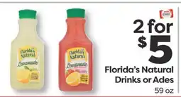 Weis Markets Florida's Natural Drinks or Ades offer