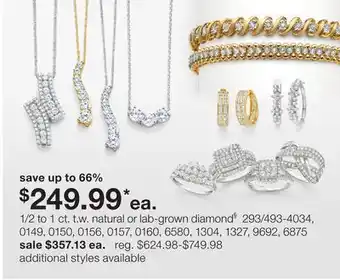 JC Penney 1/2 to 1 ct. t.w. natural or lab-grown diamond§ offer