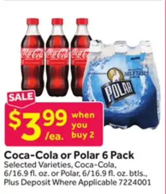Stop&Shop Coca-Cola or Polar 6 Pack offer