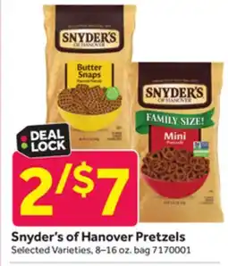 Stop&Shop Snyder's of Hanover Pretzels offer