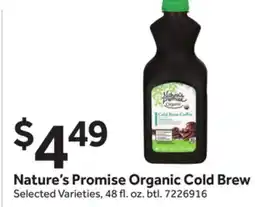 Stop&Shop Nature's Promise Organic Cold Brew offer