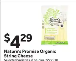 Stop&Shop Nature's Promise Organic String Cheese offer