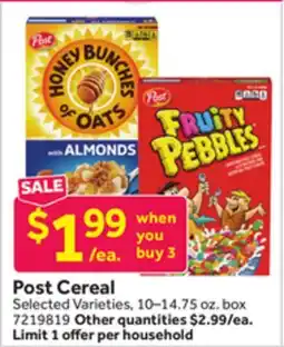 Stop&Shop Post Cereal offer