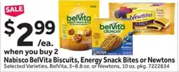 Stop&Shop Nabisco BelVita Biscuits, Energy Snack Bites or Newtons offer