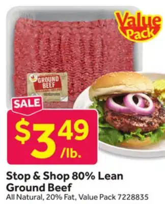 Stop&Shop Stop & Shop 80% Lean Ground Beef offer