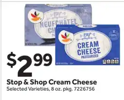 Stop&Shop Stop & Shop Cream Cheese offer
