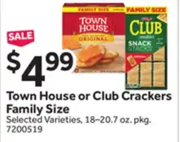 Stop&Shop Town House or Club Crackers offer