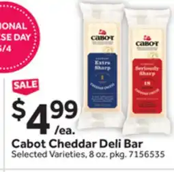 Stop&Shop Cabot Cheddar Deli Bar offer