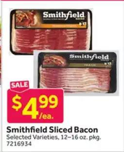 Stop&Shop Smithfield Sliced Bacon offer