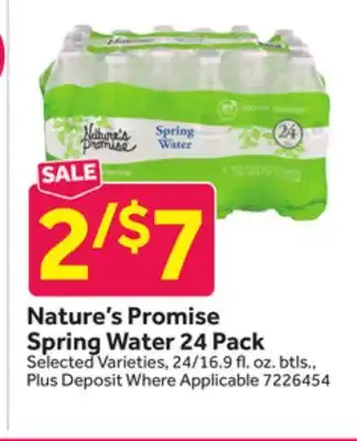 Stop&Shop Nature's Promise Spring Water 24 Pack offer