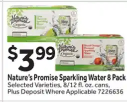 Stop&Shop Nature's Promise Sparkling Water 8 Pack offer