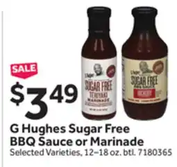 Stop&Shop G Hughes Sugar Free BBQ Sauce or Marinade offer