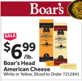 Stop&Shop Boar's Head American Cheese offer