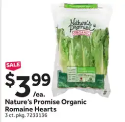 Stop&Shop Nature's Promise Organic Romaine Hearts offer