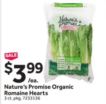 Stop&Shop Nature's Promise Organic Romaine Hearts offer