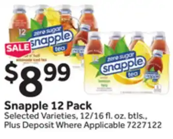 Stop&Shop Snapple 12 Pack offer