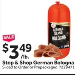 Stop&Shop Stop & Shop German Bologna offer