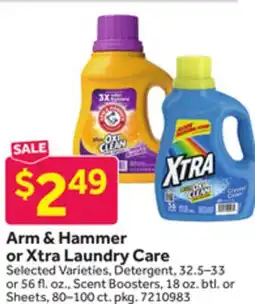 Stop&Shop Arm & Hammer or Xtra Laundry Care offer