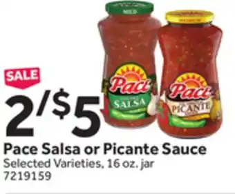 Stop&Shop Pace Salsa or Picante Sauce offer