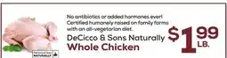 DeCicco & Sons DeCicco & Sons Naturally Whole Chicken offer