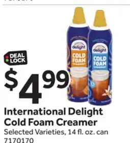 Stop&Shop International Delight Cold Foam Creamer offer