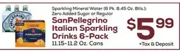 DeCicco & Sons SanPellegrino Italian Sparkling Drinks 6-Pack 11.15-11.2 Oz. Cans offer