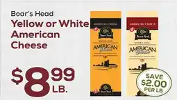 DeCicco & Sons Boar's Head Yellow or White American Cheese offer