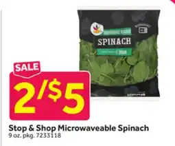 Stop&Shop Stop & Shop Microwaveable Spinach offer