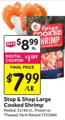 Stop&Shop Stop & Shop Large Cooked Shrimp offer