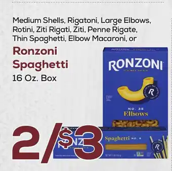 DeCicco & Sons Ronzoni Spaghetti offer