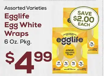 DeCicco & Sons Egglife Egg White Wraps offer