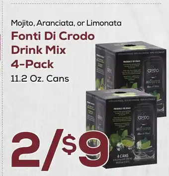 DeCicco & Sons Fonti Di Crodo Drink Mix 4-Pack offer