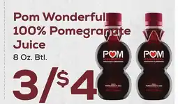 DeCicco & Sons Pom Wonderful 100% Pomegranate Juice offer