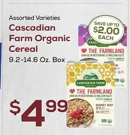 DeCicco & Sons Cascadian Farm Organic Cereal offer