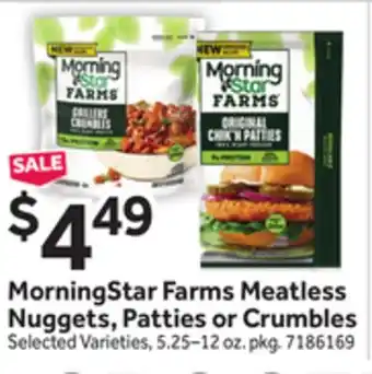 Stop&Shop MorningStar Farms Meatless Nuggets, Patties or Crumbles offer
