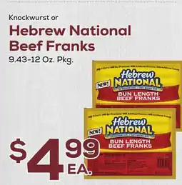 DeCicco & Sons Hebrew National Beef Franks offer